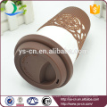 2015 Ceramic double wall coffee cups with suction lid